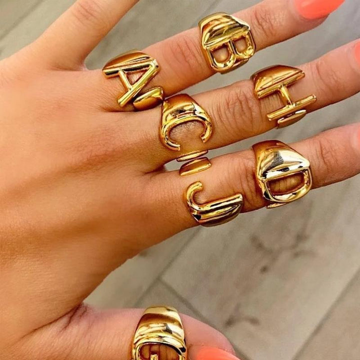 Skanto | Initial A-Z Bokstav Ring