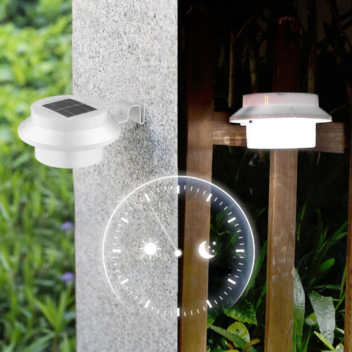 Solcelledrevet LED-vegglampe for utendørs bruk, vanntett, for gjerde og vegg