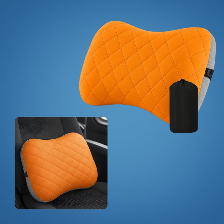 Ergonomisk nakke støtte – Oppblåsbar og lett – Lindrer nakkesmerter – Kompakt for fly og tog Skanto