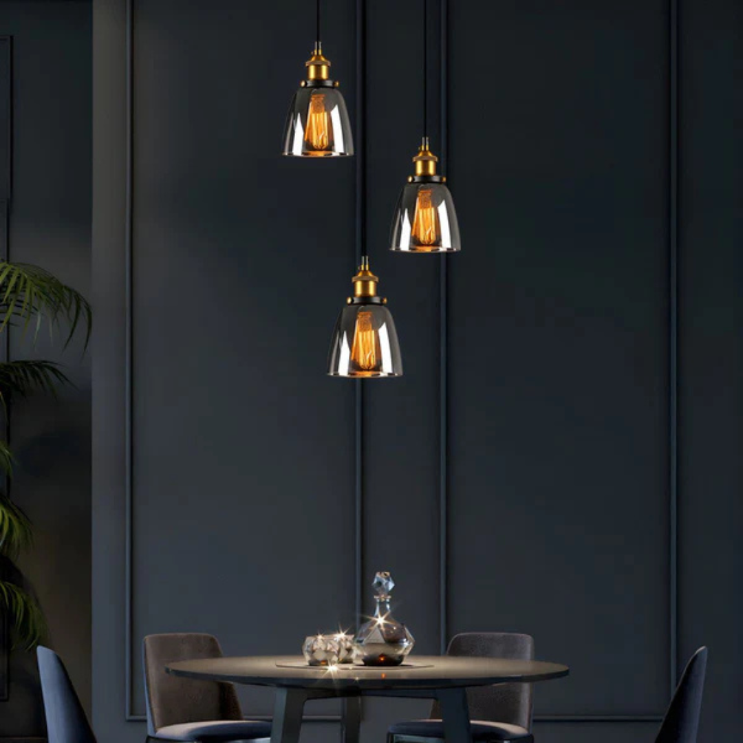 Skanto | Vintage Pendellampe Glass | Stilfull Spisebordlampe