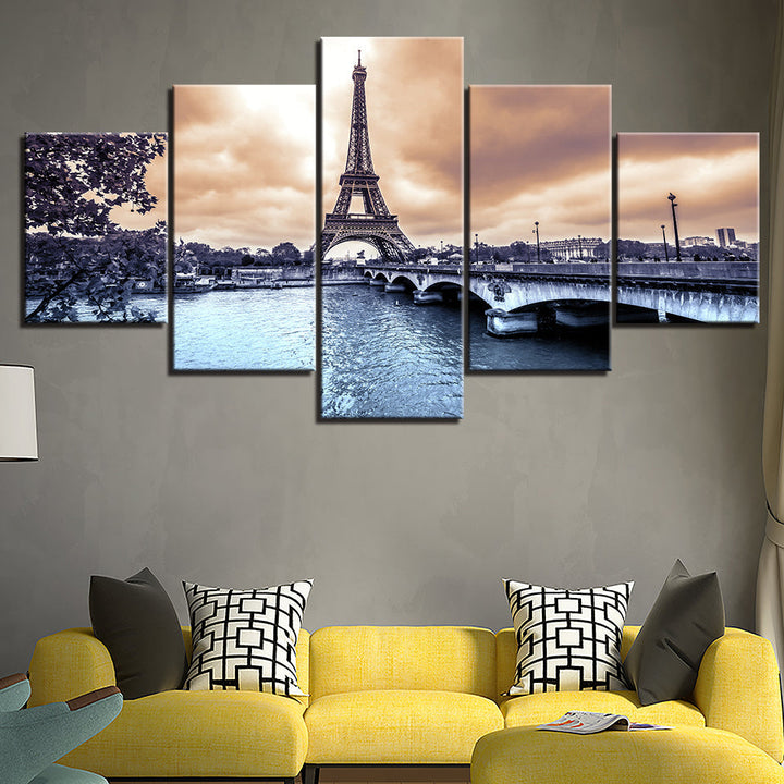 Paris, Min By - Lerret Veggkunst Maleri