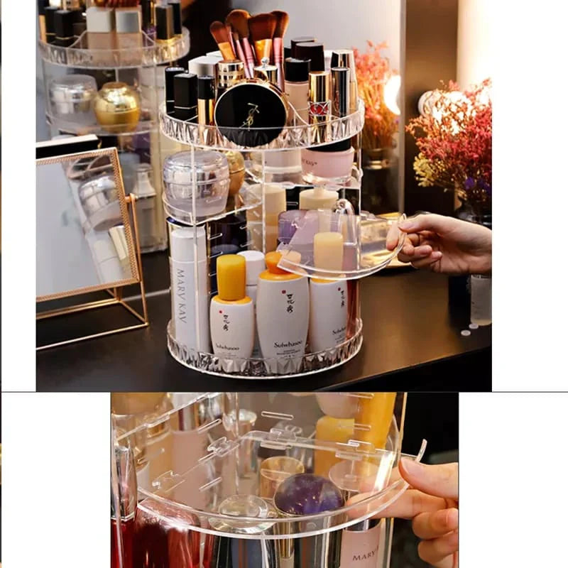 Diamond Pattern Rotation Cosmetic Box Skanto