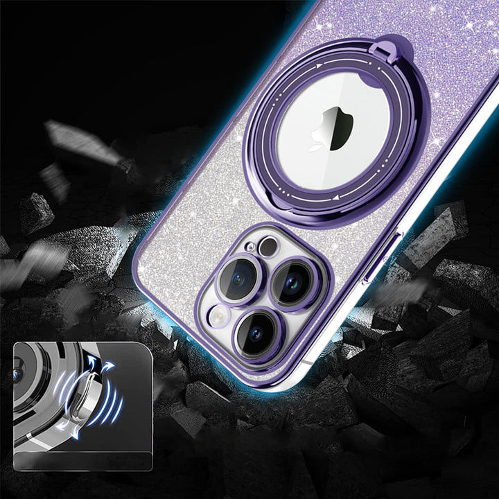 Skanto | Magnetisk Glitterdeksel med Usynlig Stativ for iPhone