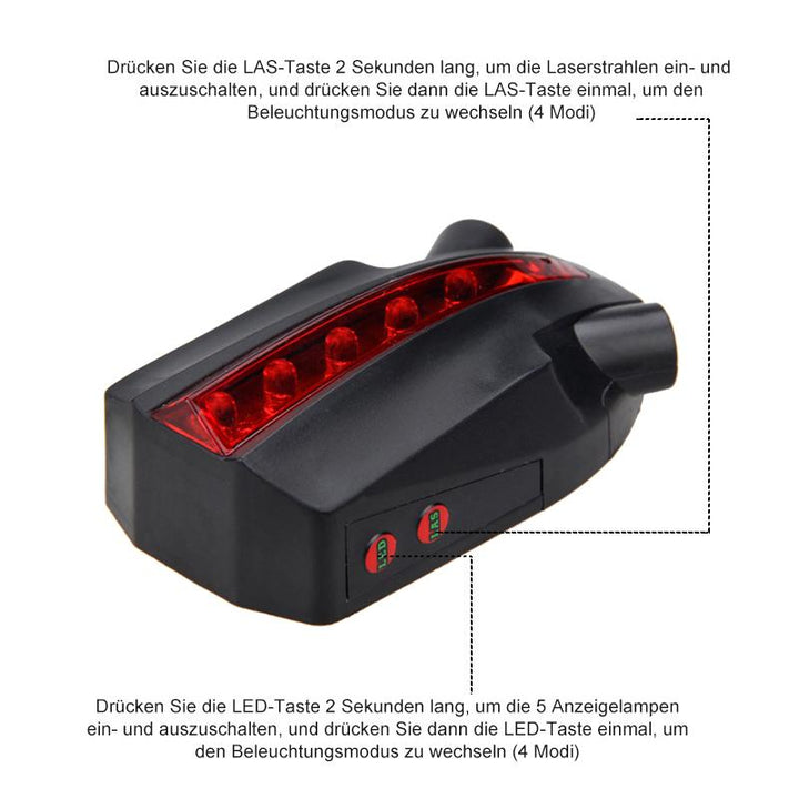 Skanto | Sykkel Laser Prosjektor Baklys