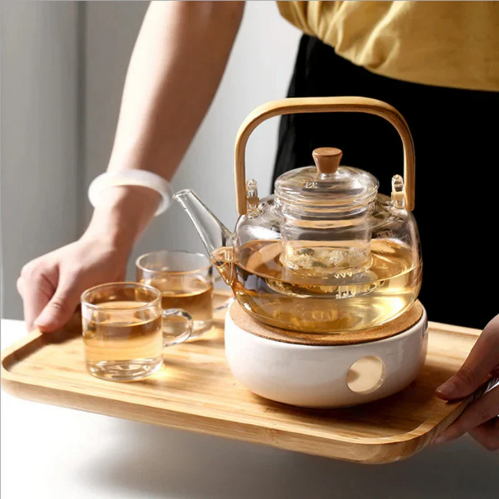 Skanto | Glass Teapot Varmeresistent Borosilikatglass Teapot Kjele Teapot