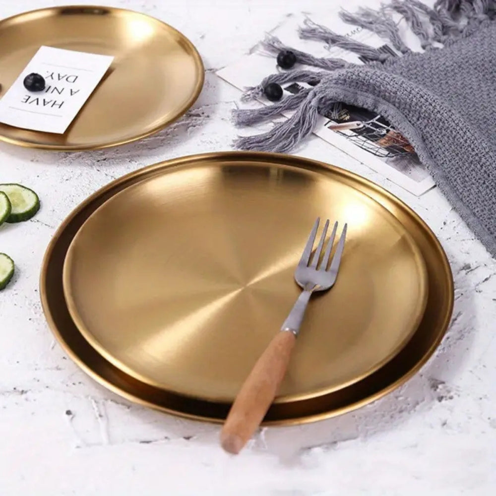 Skanto | Lyst gyllen rustfritt stål serveringsfat