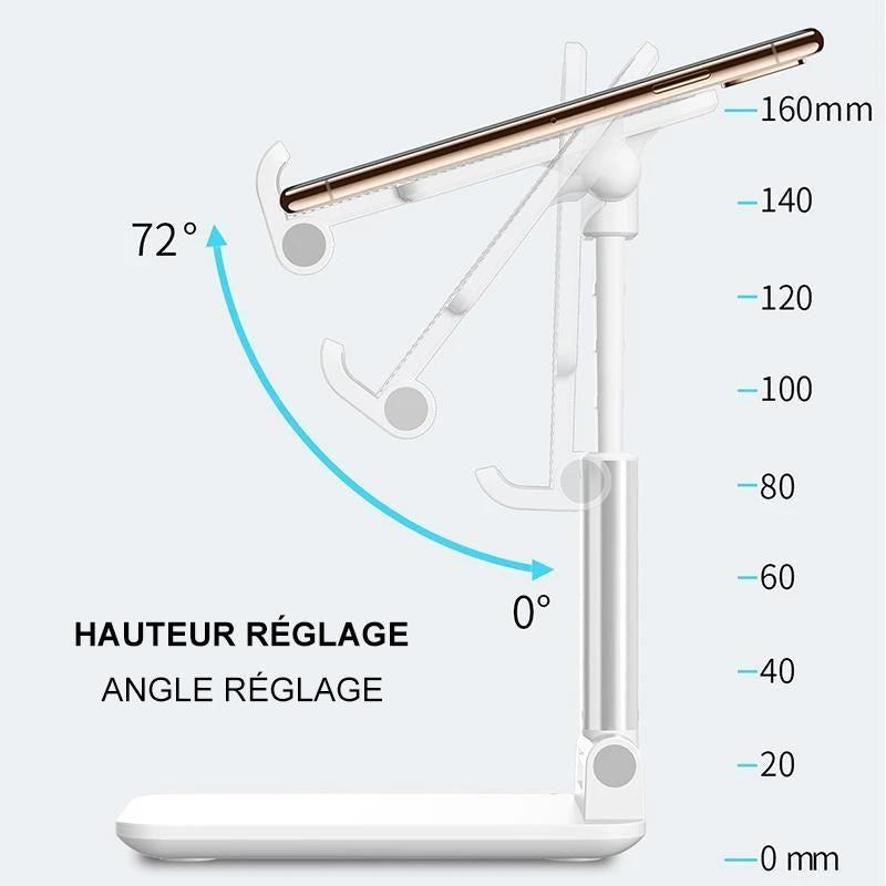 Skanto | Justerbar Ergonomisk Sammenleggbar Tablet/Telefon Stativ