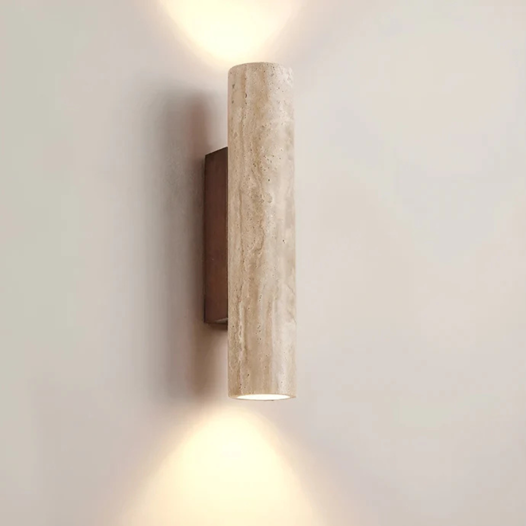 Skanto | Designer LED Vegglampe med Marmorfinish i Wabi Sabi Stil