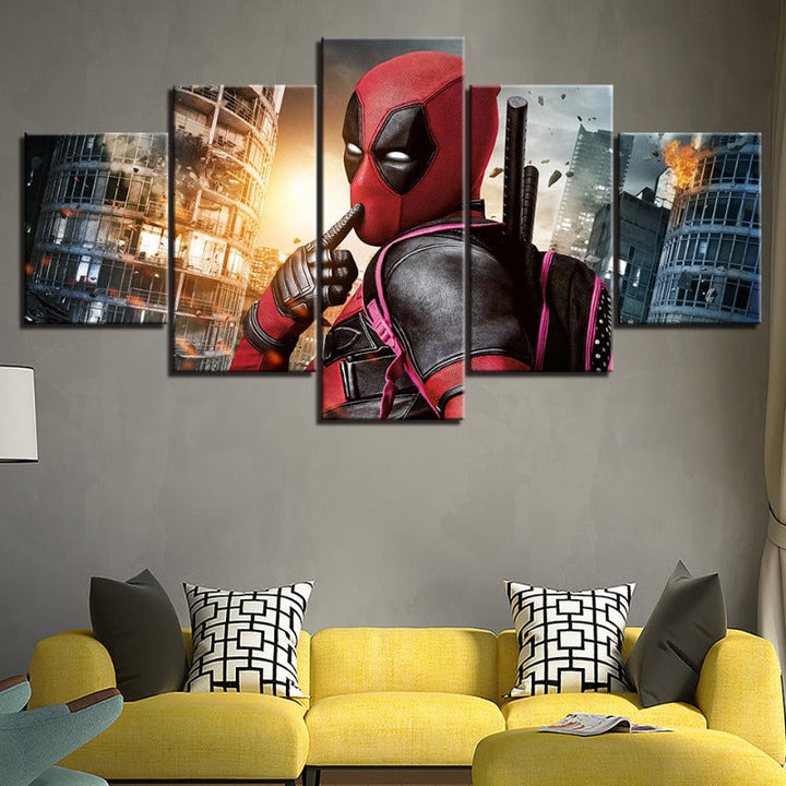 5 stk Deadpool - lerret veggkunst maleri | Skanto