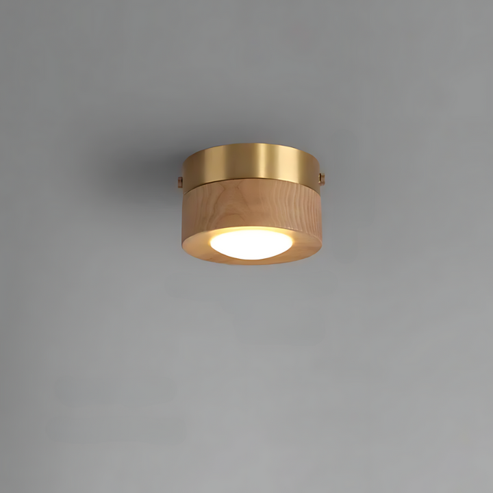 Skanto | Valnøtt taklampe med LED spotlight