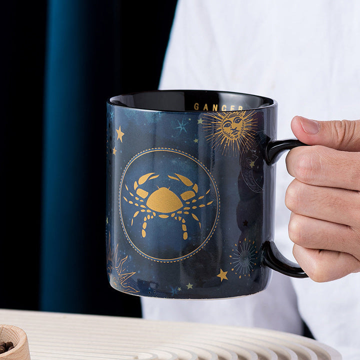 12 Konstellasjoner Krus Kobalt Blå Keramikk Kaffe Krus | Skanto
