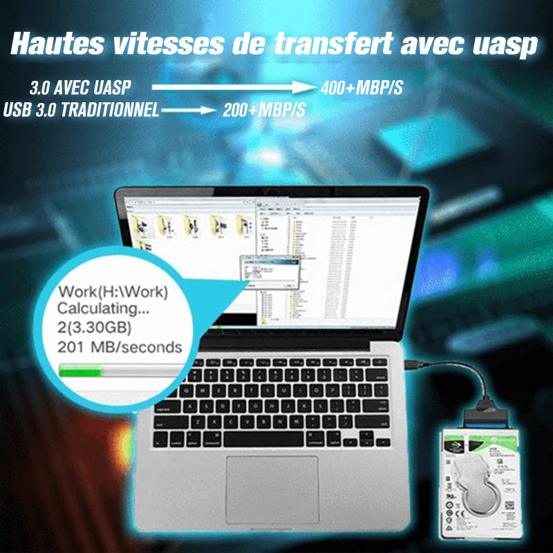 USB 3.0 til SATA III Hard Drive Adapter | Skanto