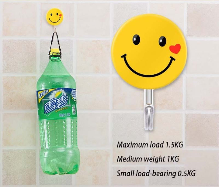3 PC Emoji Veggkrok Tung Duty Selvklebende Krok Skanto