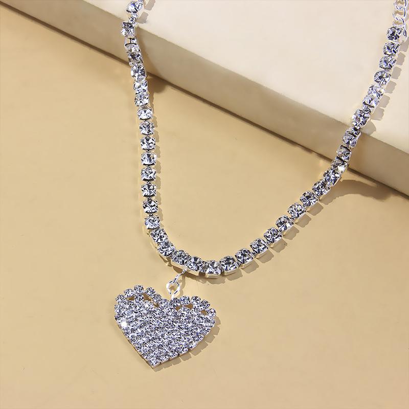 Skanto | Fashion Heart Rhinestone Ankelkjede
