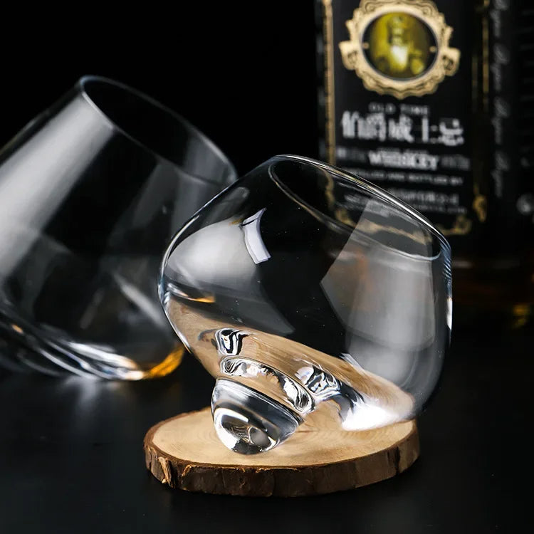 Belly Whiskey og Ølglass - Roterende Tumbler for Cocktails, Vin og andre Drinker Skanto