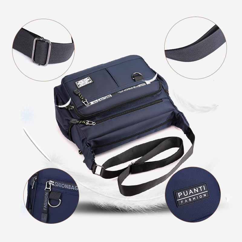 Herre messenger bag med flere lommer | Skanto