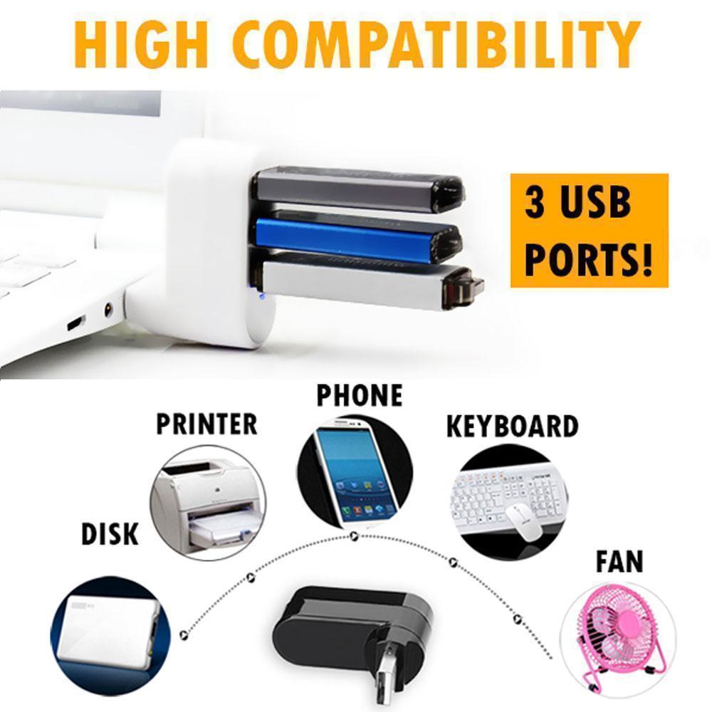 Skanto | Mini roterbar 3-Port USB Hub