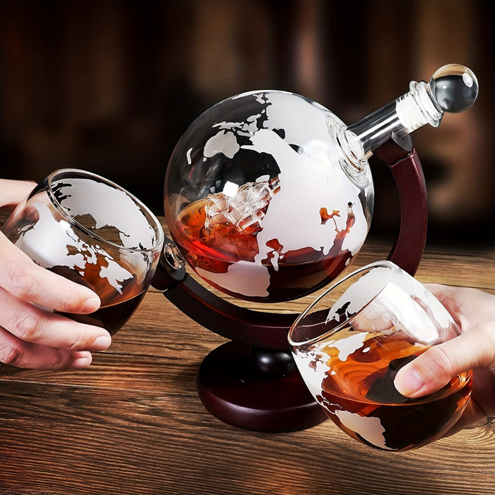 Skanto | AtlasWhisk | Whiskey Globe Set Premium Drikkeglass for Entusiaster