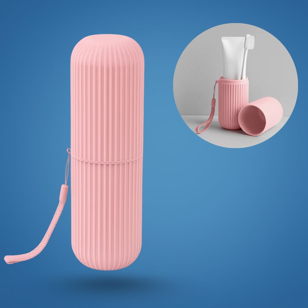 Munnskyllingskopp inkludert – Kompakt støvbestandig design – Hygienisk munnhygiene for reiser og ferier Skanto
