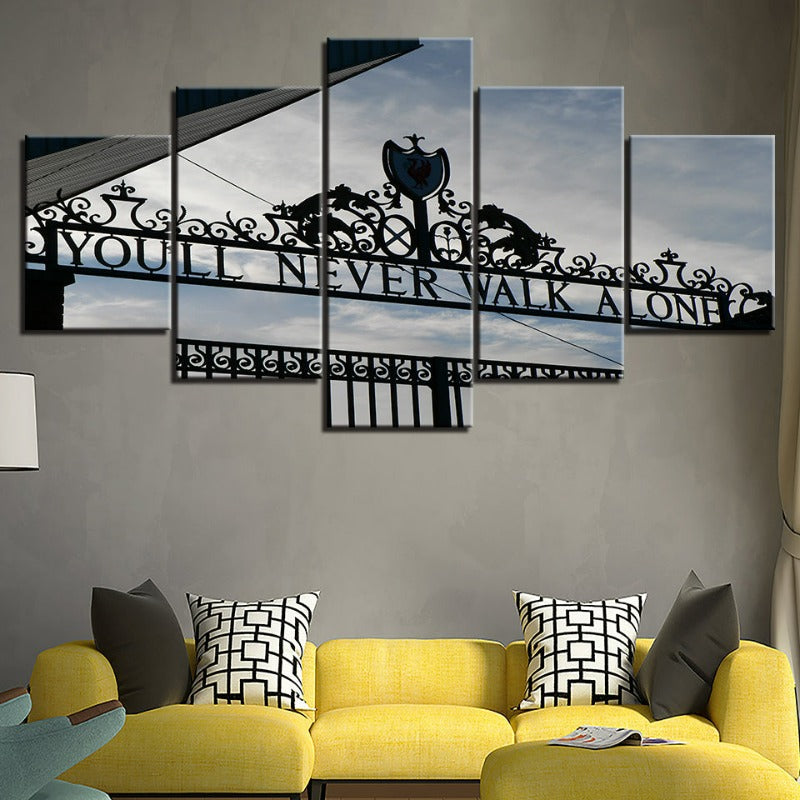 "You'll Never Walk Alone" 5 Piece Canvas Wall Art Painting | Skanto