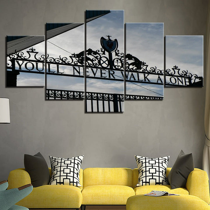 "You'll Never Walk Alone" 5 Piece Canvas Wall Art Painting | Skanto