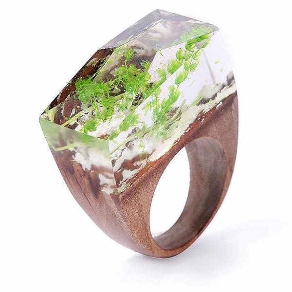 Quanta - Kapslet grønn planteharpiks ring | Skanto