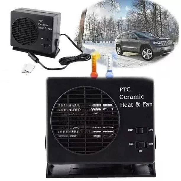 12V Keramischer Autoheizlüfter | 150W-300W | Tragbarer Scheibenenteiser mit automatischem Thermostat