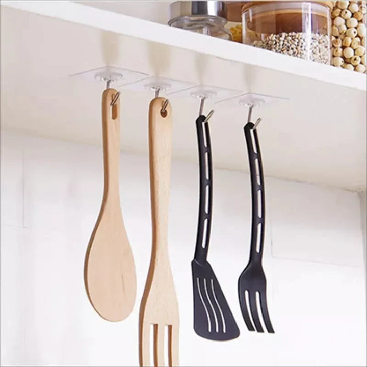 10 PCS Gjennomsiktig Vegghooker Skanto