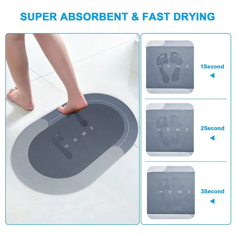 Badematte Vannabsorberende Sklisikker Oval Form Skanto