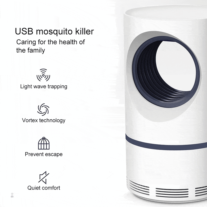 USB Fotokatalytisk Myggdreper UV Lampe, Flue Insektfelle Skadedyr Dreper Lys | Skanto