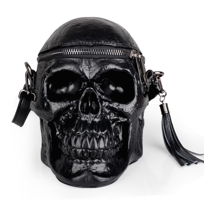 Skanto | Skeleton Head Black Skull Bag