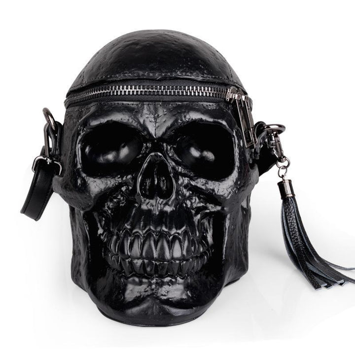 Skanto | Skeleton Head Black Skull Bag