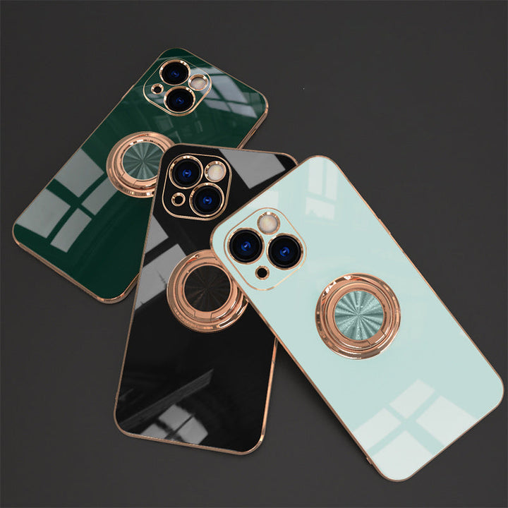 Plattiertes iPhone-deksel med ring | Skanto