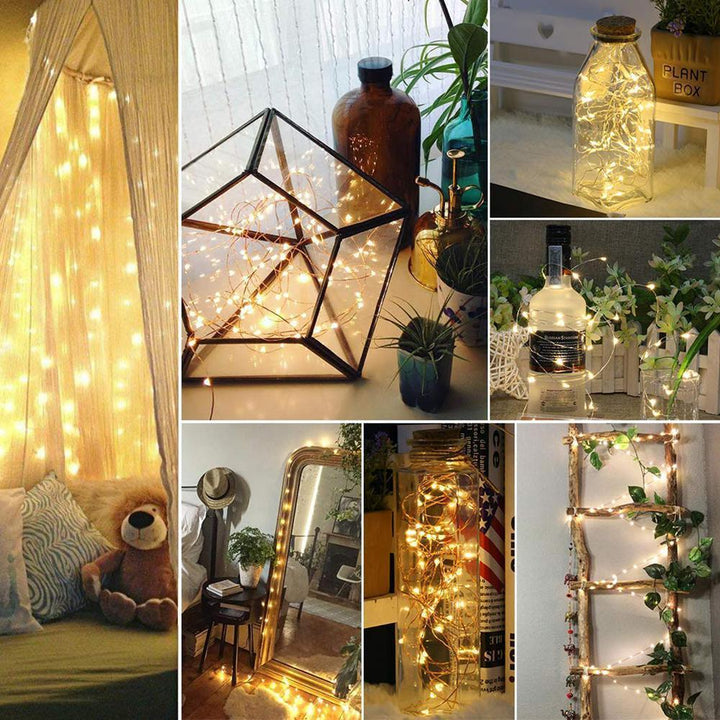 Skanto | LED Vinflaske Lys Kork Nattlys DIY Dekor Løft - 5/10PCS