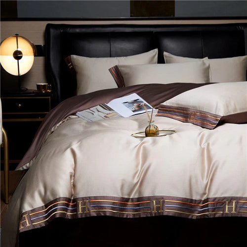 Skanto | Luksus Satin Kattong Dynetrekk Sett for Soverom