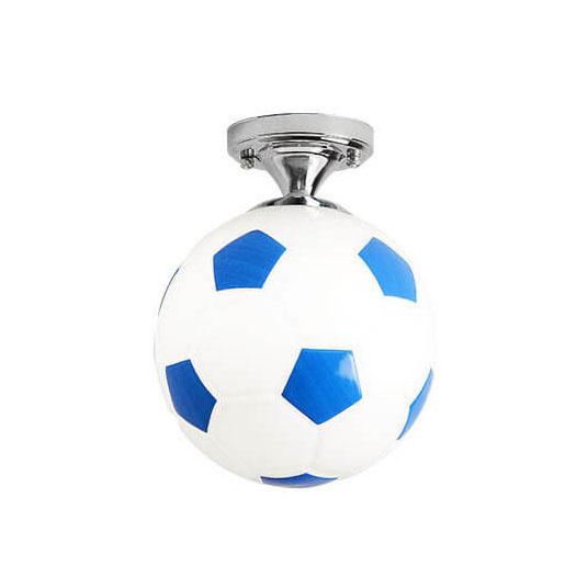 Skanto | SportLume Kreativ Taklampe | Basketball & Fotball Design | Halvmontert | Glasslampe