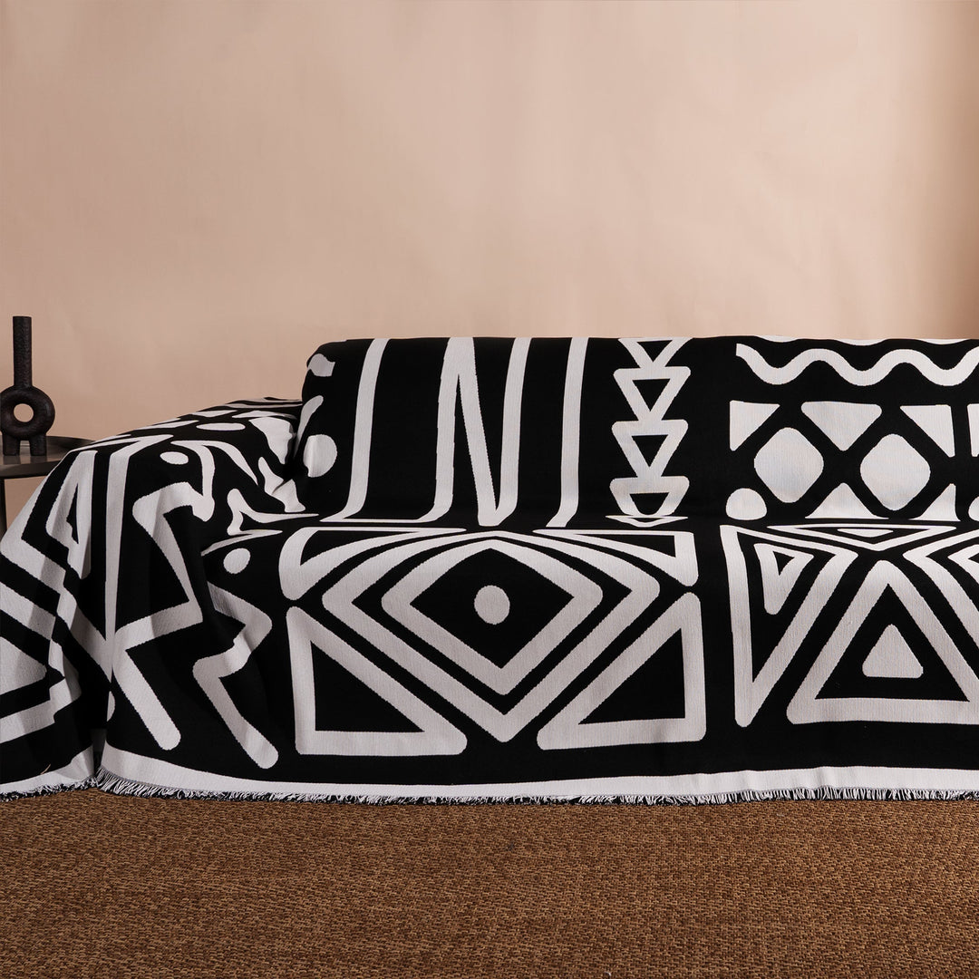 Geometrisk Boho Stil Sofa Trekk - Moderne, Stilig & Holdbar Sofa Beskyttelse | Skanto