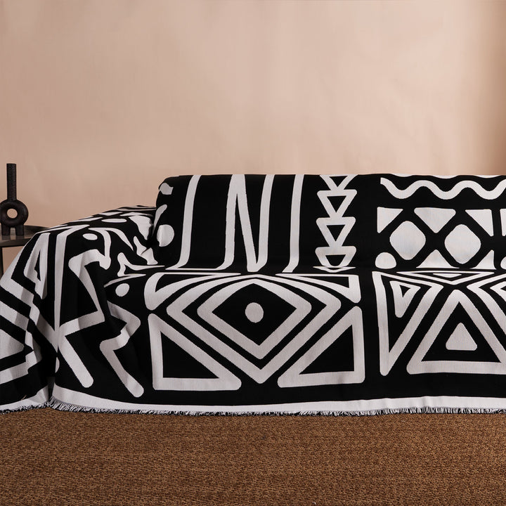 Geometrisk Boho Stil Sofa Trekk - Moderne, Stilig & Holdbar Sofa Beskyttelse | Skanto