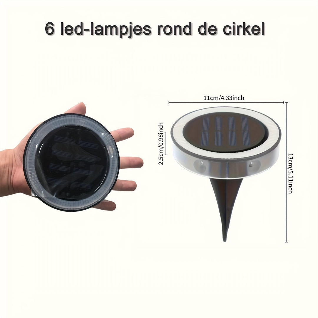 SolarGlow – 6 LED Hagebelysning Utendørs | Skanto