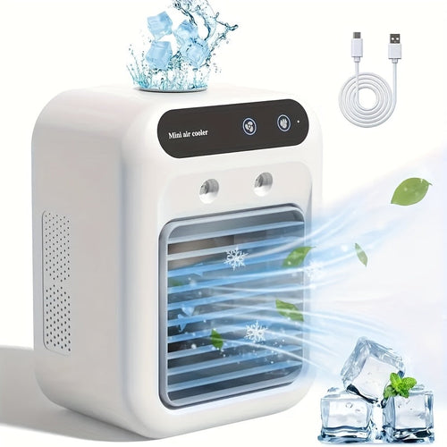 BriesKoel Mini Air Cooler med Vifte og Luftfukter | Skanto