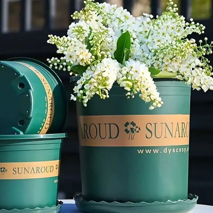 Skanto | Robust Plantekrukke laget av plast – Værbestandig blomsterkrukke for hage og balkong