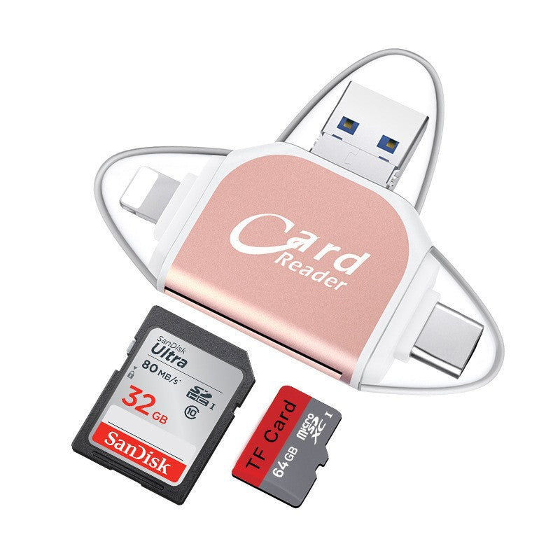 Skanto | Multi-Port 4 i 1 Universell SD TF Kortleser
