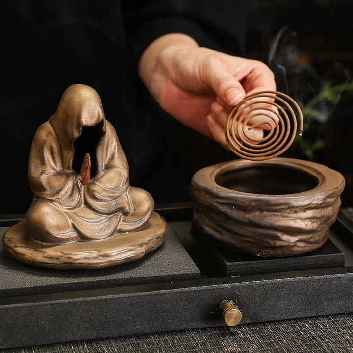 Skanto | Silent Monk Backflow Keramisk Røkelsesbrenner