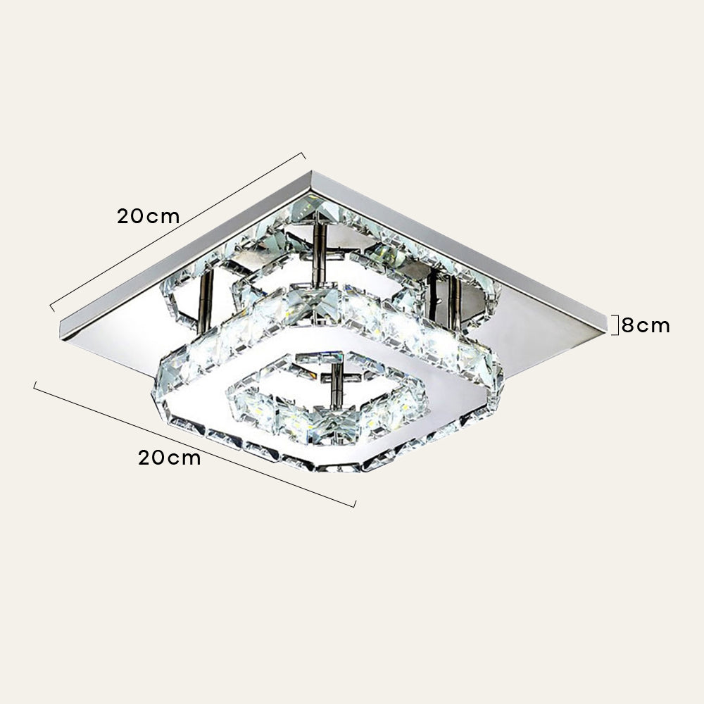 Skanto | Taklampe Krystall LED Moderne Innfelt Armatur