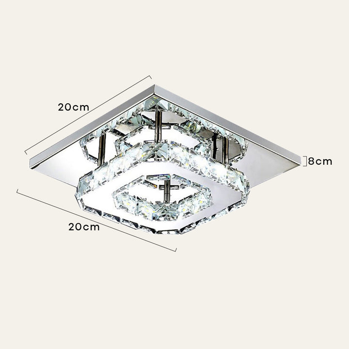 Moderne LED-Deckenleuchte med Kristalloptik