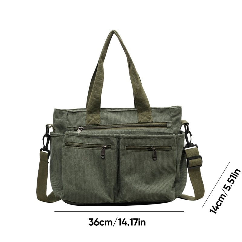 Skanto | Ensfarget Cordfløyels Tote Bag
