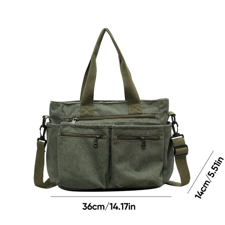 Skanto | Ensfarget Cordfløyels Tote Bag