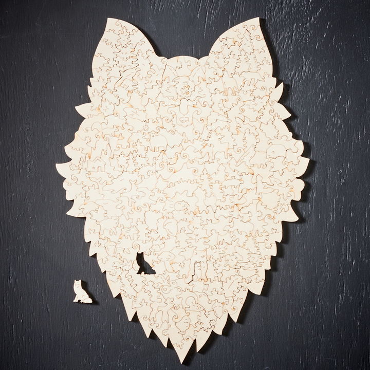 MajesticWolf Puslespill – Premium Tre Jigsaw Puslespill Skanto