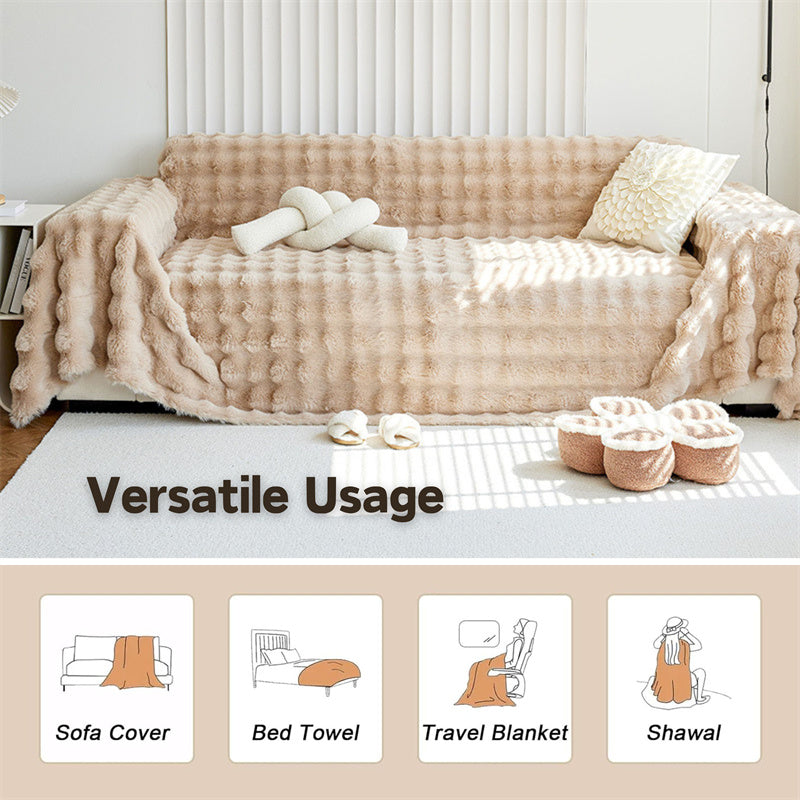 Premium Faux Fur Non-Slip Sofa Covers | Skanto