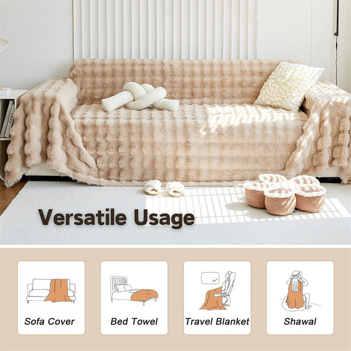 Premium Faux Fur Non-Slip Sofa Covers | Skanto